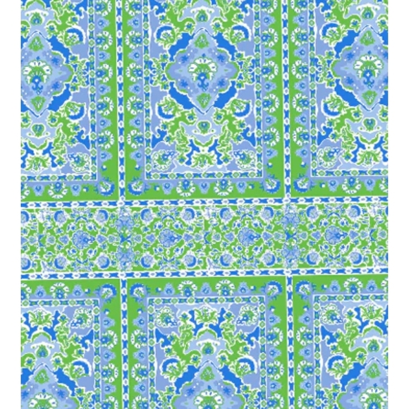 Gretchen Scott Borderline Maxi Dress Watteau Vibrant Green and Blue - Picture 4 of 11